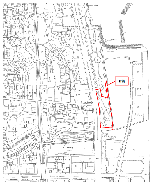 別府公園東駐車場整備工事施工箇所図
