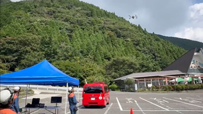 令和7年度鶴見岳火山防災訓練参加（ドローン小隊）の写真