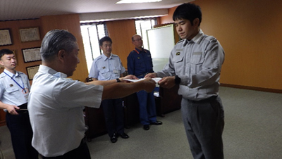 大分県認定救命士授与式の写真