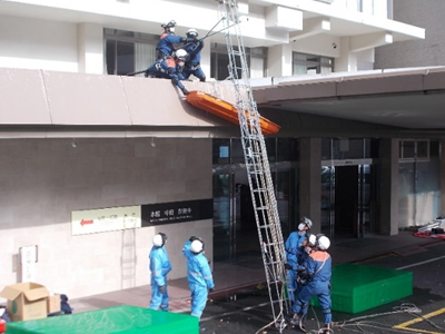 別府警察署との合同訓練の写真