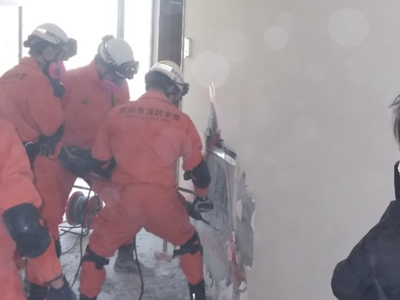 別府警察署との合同訓練の写真